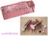22 pinceis rosa